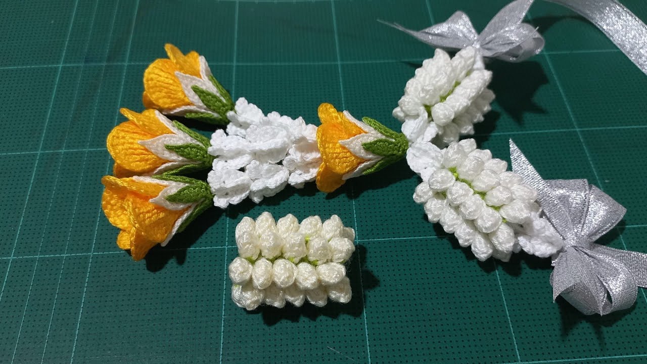วิธีถักพวงมาลัยโครเชต์แขวนหน้ารถ- By Chaweewan Crochet