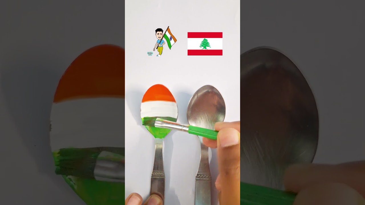 India 🇮🇳 Lebanon  🇱🇧 flag painting |Country Flags Drawing 