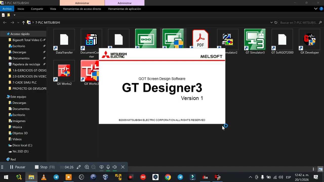0.6-COMO HACER EJERCICIO DE RESTA BASICA EN GX DEVELOPER Y DESIGNER EN CAMPO DE ENTRADAS Y SALIDAS