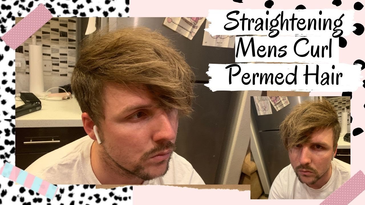 Straigtening Mens Permed Hair Youtube