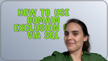 Salesforce: How to use domain exclusion DE via SQL