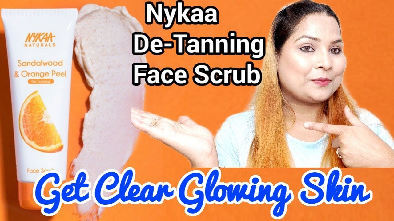 Nykaa Sandlewood & orange peel De- Tanning Face Scrub|Remove tanning |Tan Removing Face Scrub.