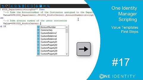 One Identity Manager | Scripting #17 | Value Templates - First Steps