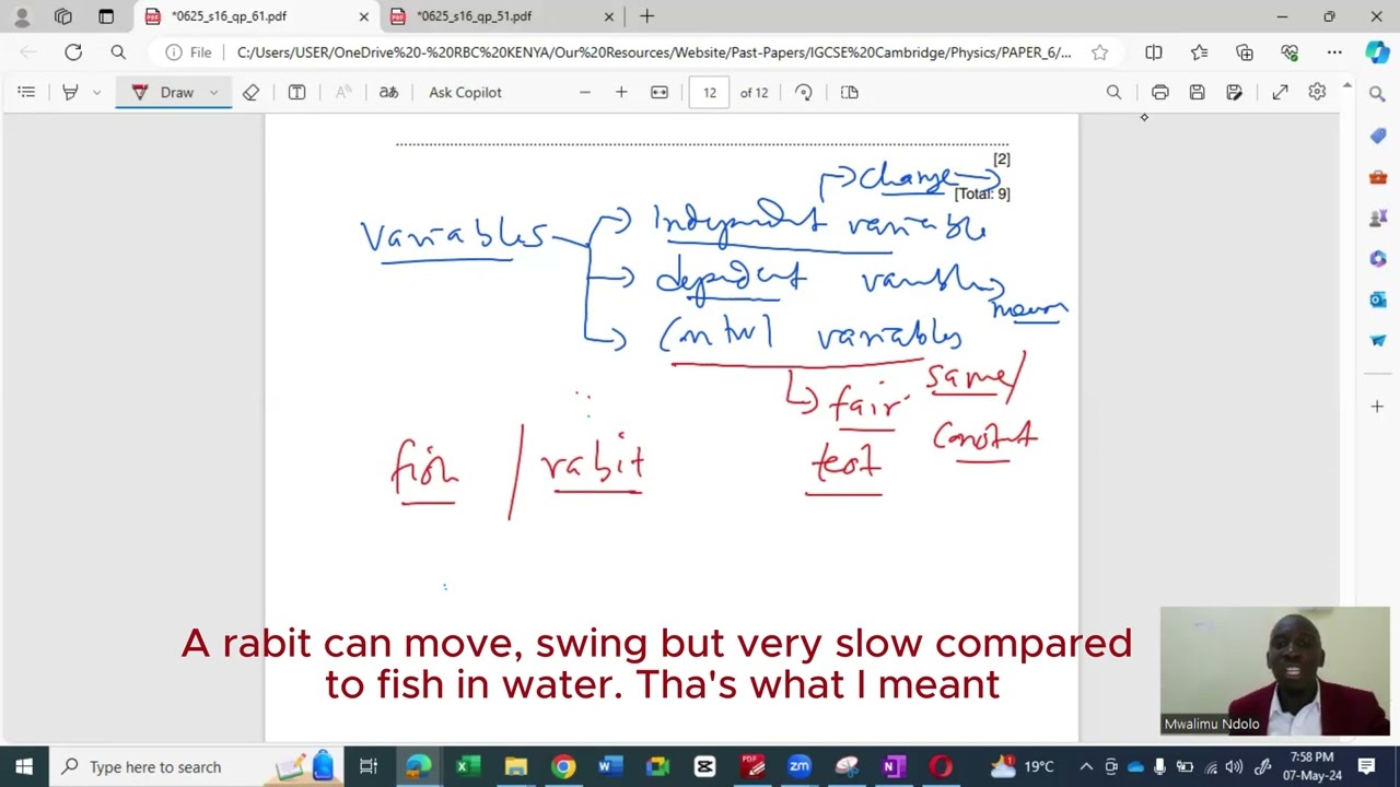 How to answer Physics 0625 Question 4, Planning skills