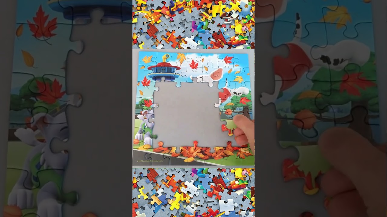 Paw Patrol Puzzle from the first up to the last piece of the puzzle 