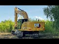 Впервые выехали мульчировать кусты в полях на гусеничном CAT330 с мульчером FAE в Белгородской обл.