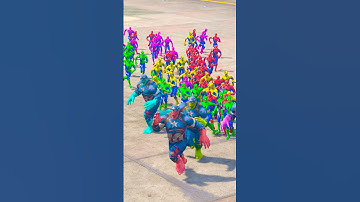 RANDOM MCU DAMAGE SPIDER-MAN VS RANDOM MCU CAPTAIN HULK TEAM BATTLE #149 #shorts