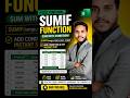 SUMIF Function से करो Condition के साथ Sum | Excel का सबसे Useful Formula | Hindi Tutorial #Shorts
