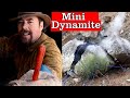 Mini dynamite for blasting boulders for placer gold