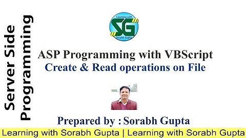 Create and Read Operations on FILE in ASP using VBScript| Example