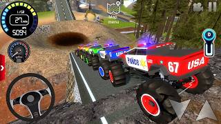Impossible US Police Monster Truck Driving 3D - Extreme Offroad Ramp Stunts #2 - Android GamePlay screenshot 5