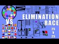 Countries vs Colors Elimination Marble Race in Algodoo \ Marble Race King