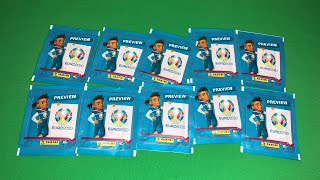 EURO 2020 Preview Panini Распаковка 10-и пачек {|} Открытие паков ЕВРО 2020 Превью Панини