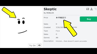 How To Get The Skeptic Face In Roblox For Free Youtube - roblox 2006 face