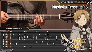 Mushoku Tensei OP 5 - Tooku no Komori no Uta - Acoustic (Fingerstyle Guitar Cover) TAB Tutorial