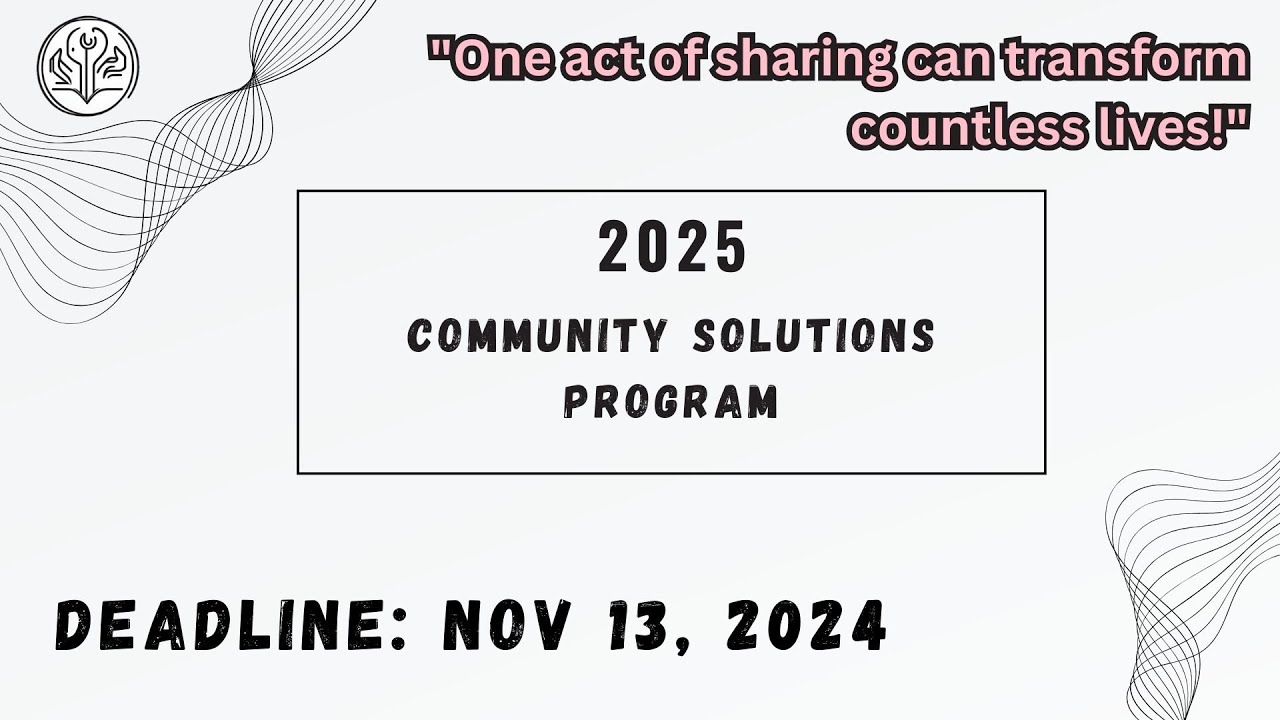 Community Solutions Program - YouTube