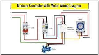 How to make Modular Contactor With Motor Wiring Diagram | magnetic contactor wiring diagram