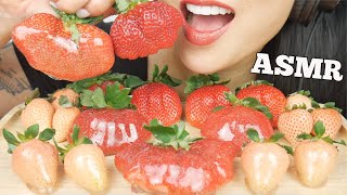 ASMR CANDIED FRUITS *WHITE GIANT STRAWBERRY (EXTREME CRUNCH EATING SOUNDS) NO TALKING | SAS-ASMR