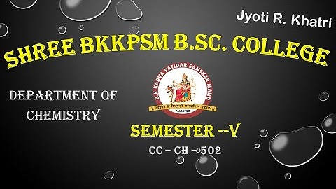 B.Sc. SEM - 5 CC-CH-502 lecture 1 of unit 1 stereochemistry