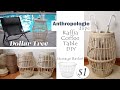 Dollar Tree DIY Raffia Coffee Table / Anthropologie DIY / Large Storage Basket DIY /