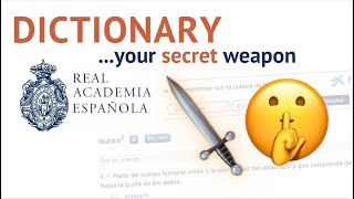 Know the SECRET WEAPON you can use when learning Spanish!! 🗡️ 📘