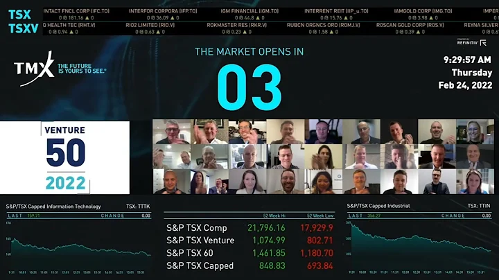 The 2022 TSX Venture 50 Winners Virtually Open the Market Thursday February 24, 2022