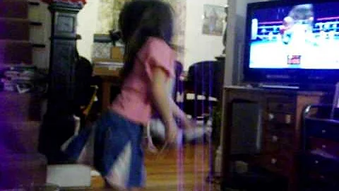 Micheala boxing on Wii