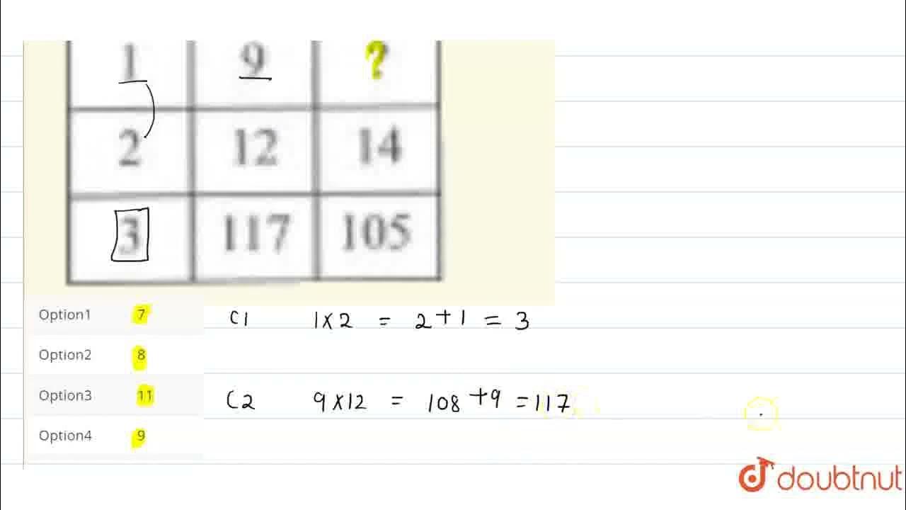 Find the missing number , if a certain rule is followed either row ...