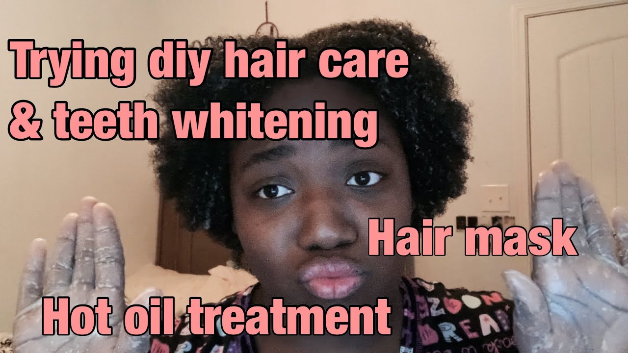 Trying homemade hair mask, teeth whitening, and a hot oil treatment
