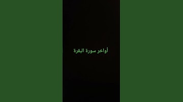 أواخر سورة البقرة #القرآن_الكريم #سورة_البقرة #ارحقلبك #راحة_نفسية #صلوا_على_النبي