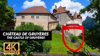 The Castle and medieval town of Gruyères, Fribourg, Switzerland (4K) - Schloss Greyerz