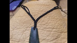 Single Hole Simple Lashing for Pounamu Pendant