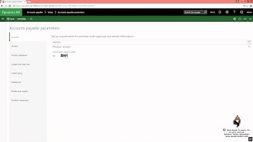 Accounts Payable and Receivable Setup in  Microsoft Dynamics 365 Operations (Dynamics AX)