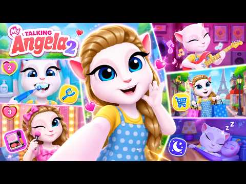 My Talking Angela 2 Gameplay 🐱💕 | Angela's Daily Routine, Makeover, Music & Fun Activities!