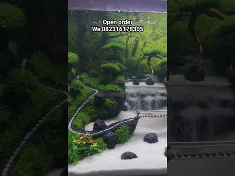 Akuarium rumput sintetis