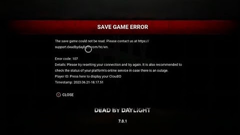 Save Game Error (Couldn
