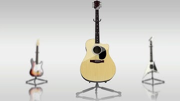 Guitar 3D - Studio by Polygonium: Acoustic Guitar (Preview for iOS & Android)