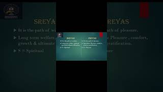 Sreyas Vs Preyas #philosophy #education #indianculture #ugcnet n#youtubeshorts