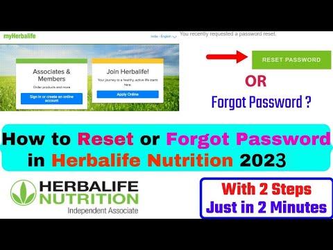 How to Reset or Forgot Password in Herbalife | Herbalife ka online id password change | 2022 ??