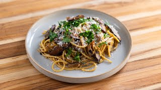 mushrooms + pasta = tasty