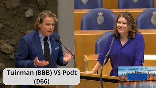 Tuinman (BBB) VS Podt (D66): "U moet niet zo OVERDRIJVEN! Oekrainers worden niet morgen opgepakt!"