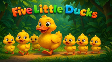 Five Little Ducks | Splashy Ducks Dance Together | Counting Song for Kids 1-5