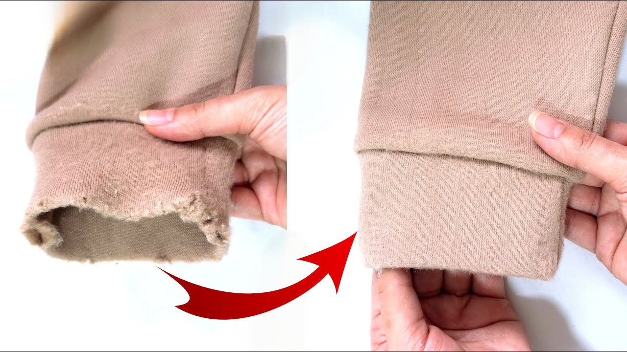 Удивительно простое решение для потрепанных рукавов — швейная машинка не требуется 🥰👌