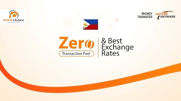 Send Money to Philippines at Best Exchange Rates and Zero Transfer Fee