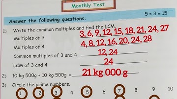 5th std Maths Term 2 Monthly test workbook answers/ 5th maths Monthly test 