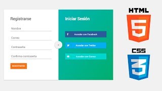 Como Diseñar una Interfaz de Login y Registro en HTML Y CSS