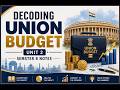 DECODING UNION BUDGET | UNIT 2 | B.COM | SEMESTER 8 | 4TH YEAR | DELHI UNIVERSITY