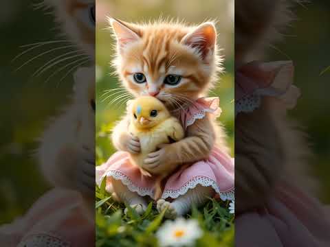هالصيصان شو حلوين    قطط قطة صغيرة قطط كيوت قطة  هالصيصان شو حلوين