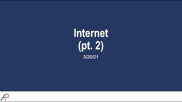 AP Computer Science Principles (Day 23): Internet (pt. 2)