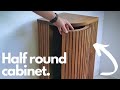 DIY Half-Round Walnut Cabinet: Step-by-Step Build & Finish #woodworking
